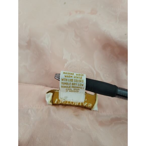 VTG Victoria’s Secret Gold Label Jacquard Satin Sleep Gown M/L Pink Romantic 90s - Picture 14 of 14